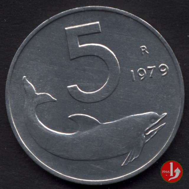 5 lire delfino 1979 (Roma)