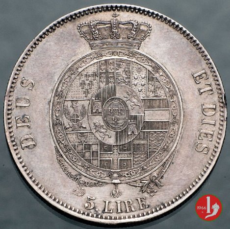 5 lire o Scudo 1858 (Parma)