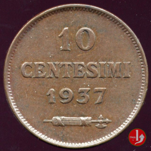 10 centesimi 1937 (Roma)