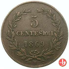 5 centesimi 1869 (Milano)