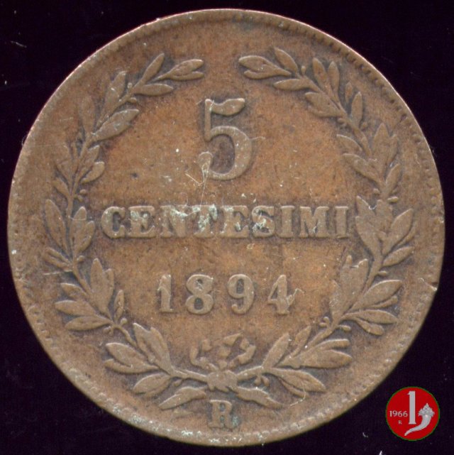 5 centesimi 1894 (Roma)