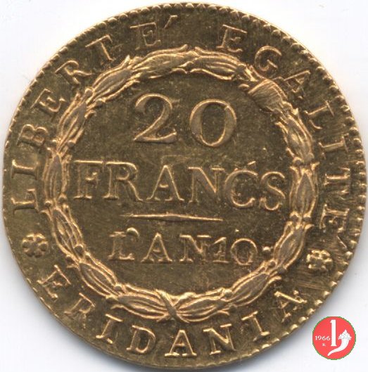 20 Franchi o Marengo 1801-1802 (Torino:Parigi)