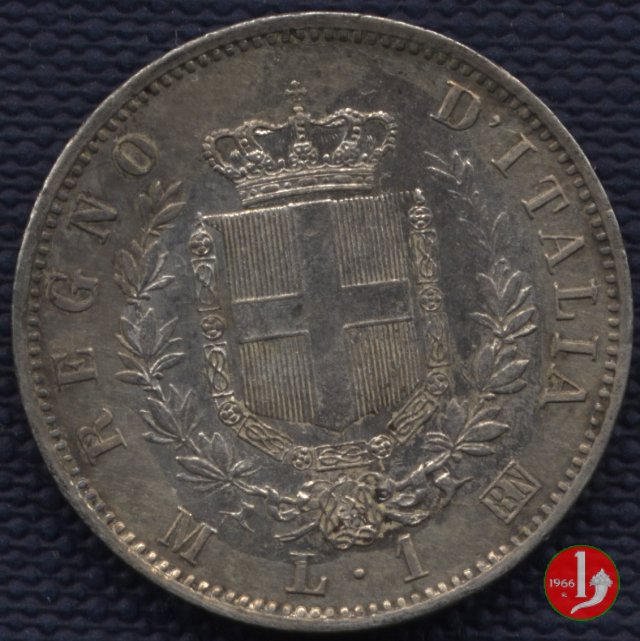 1 lira stemma 1863 (Milano)