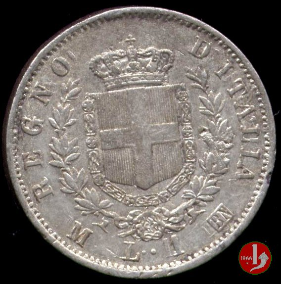 1 lira stemma 1867