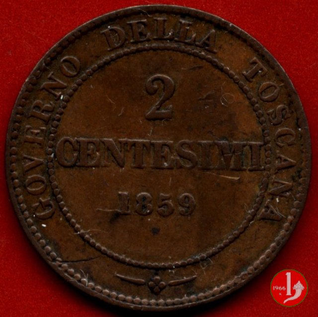 2 centesimi - governo popolare della Toscana 1859 (Birmingham)