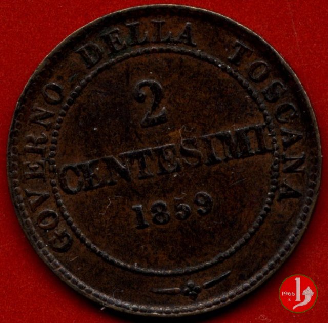 2 centesimi - governo popolare della Toscana 1859 (Birmingham)