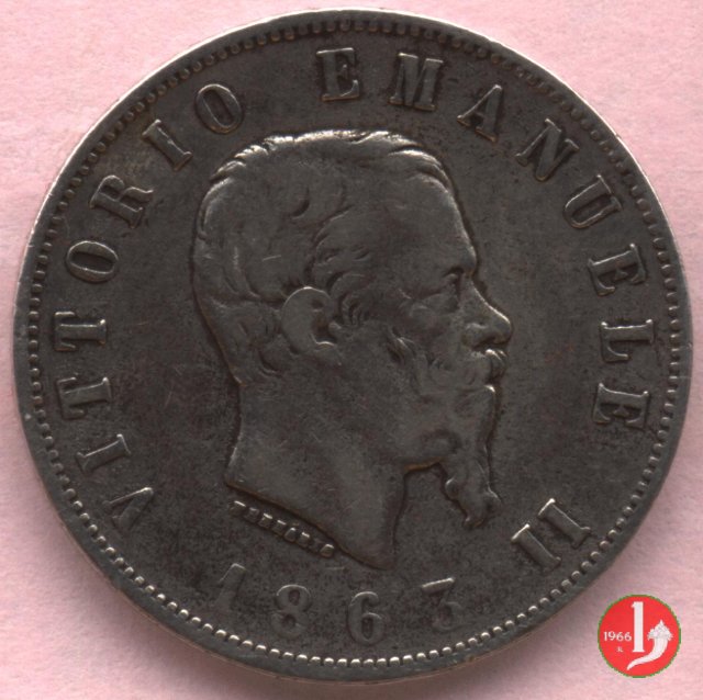 2 lire valore 1863 (Napoli)