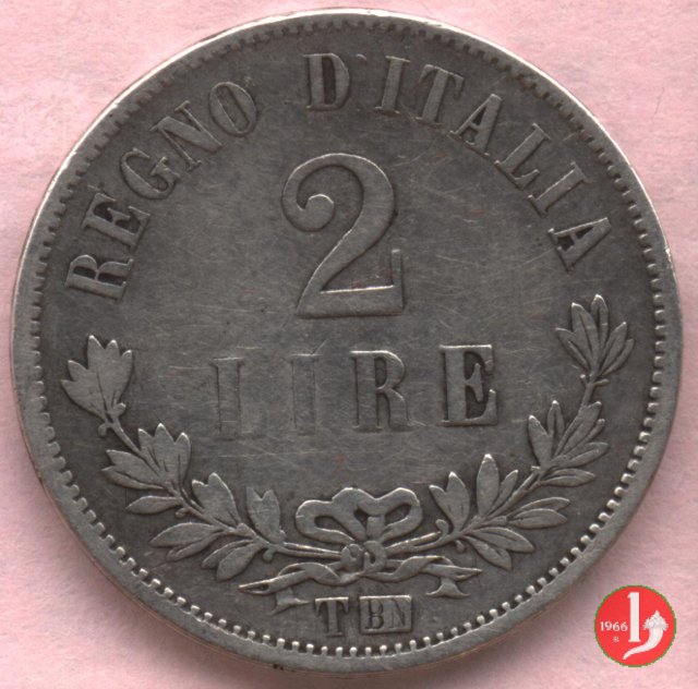 2 lire valore 1863 (Torino)