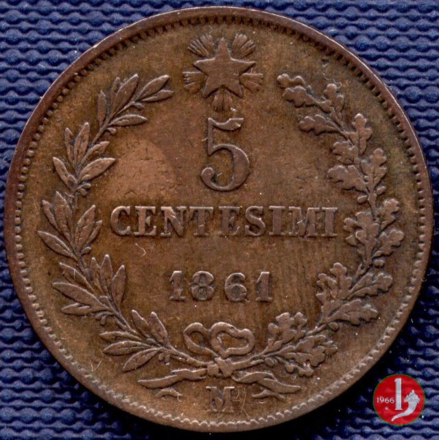 5 centesimi 1861 (Milano)