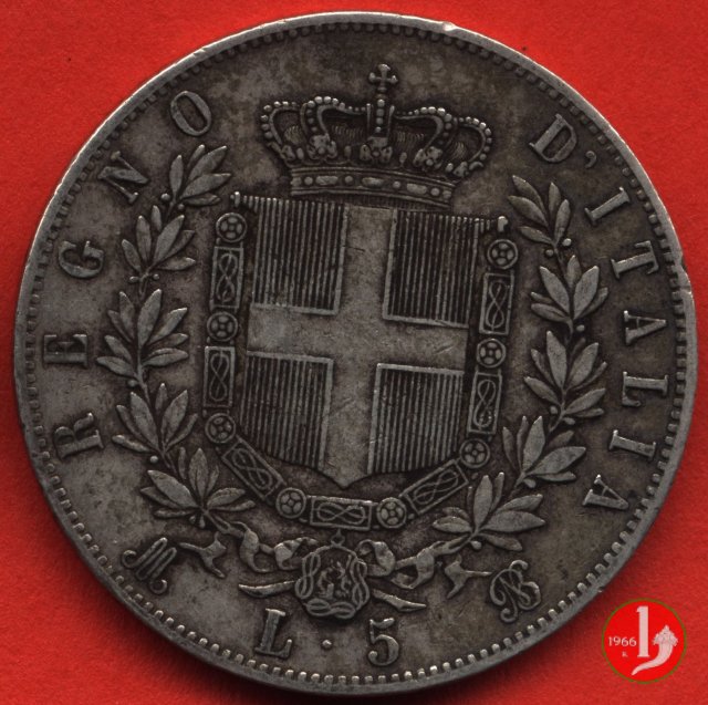 5 lire o scudo 1869 (Milano)