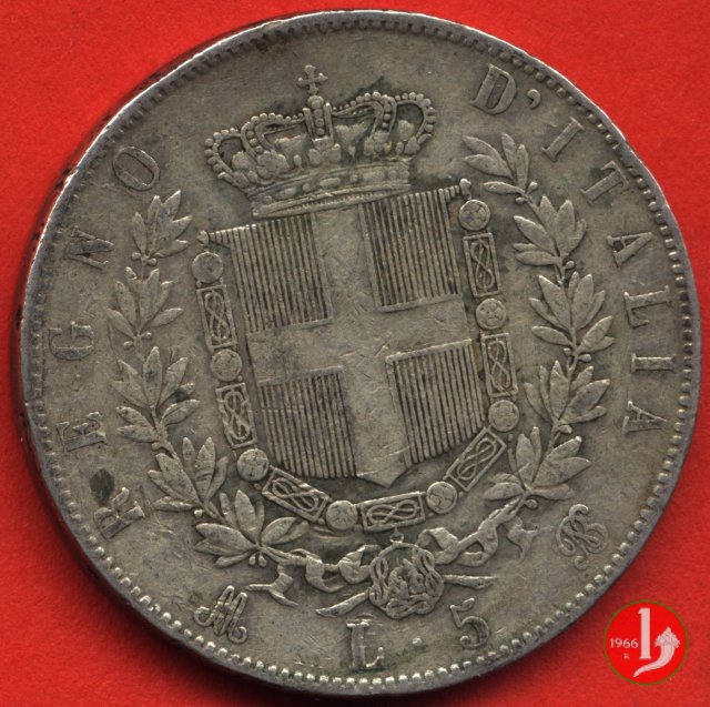 5 lire o scudo 1872 (Milano)