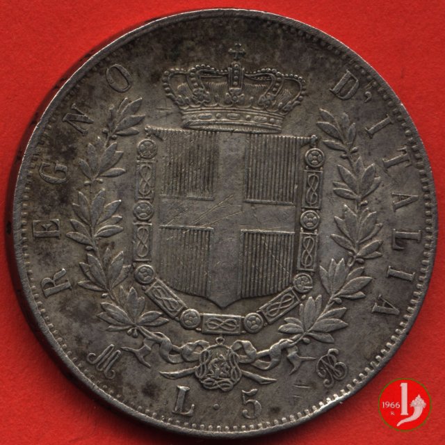 5 lire o scudo 1874 (Milano)