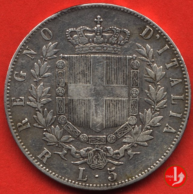 5 lire o scudo 1876 (Roma)