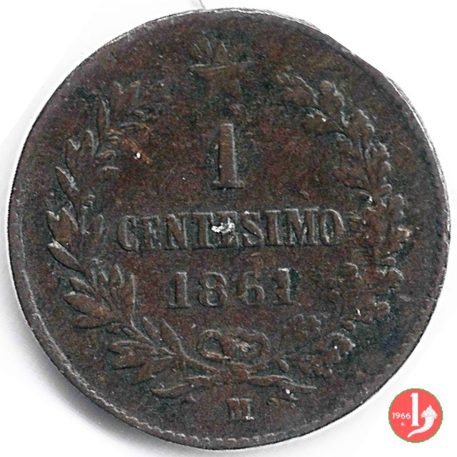 1 centesimo 1861 (Milano)