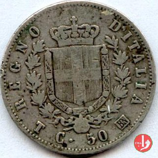 50 centesimi stemma 1863 (Torino)