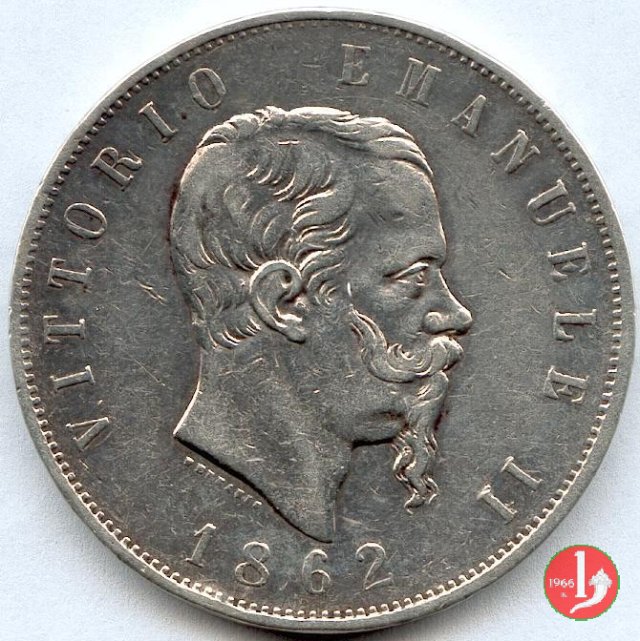 5 lire o scudo 1862 (Napoli)