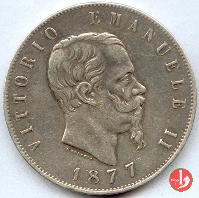 5 lire o scudo 1877 (Roma)