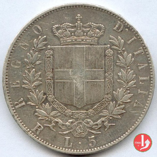 5 lire o scudo 1877 (Roma)