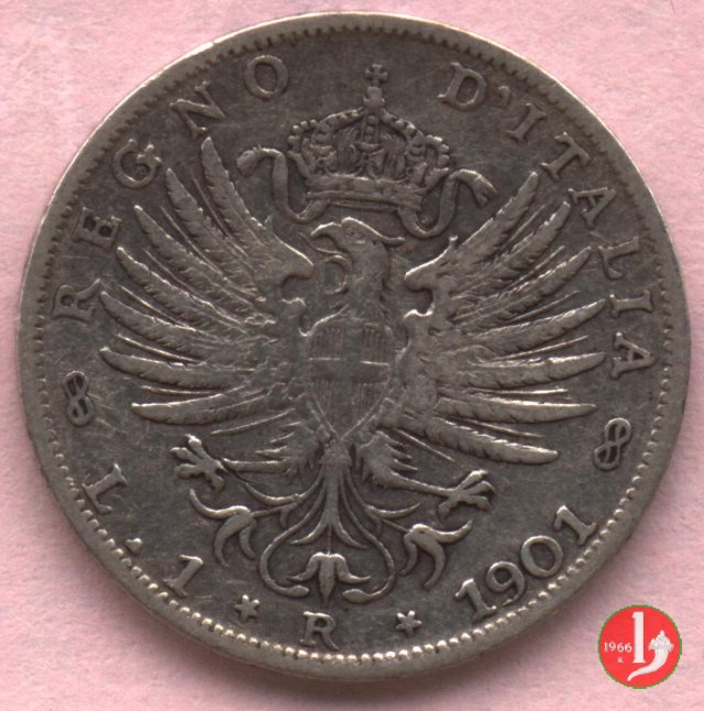 1 lira aquila sabauda 1901 (Roma)