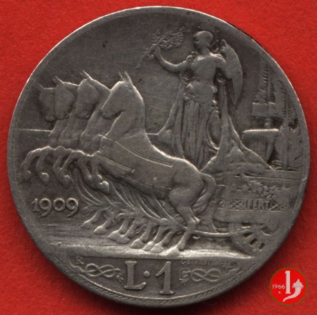 1 lira quadriga veloce 1909 (Roma)