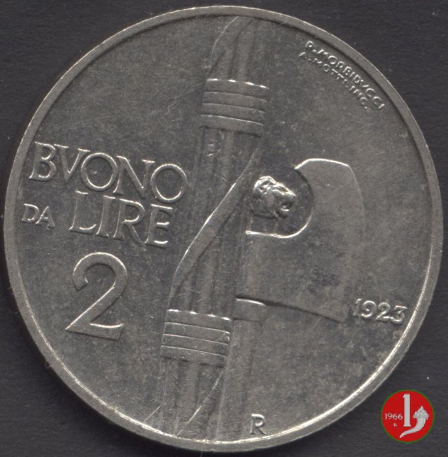 Buono da 2 lire 1923 (Roma)