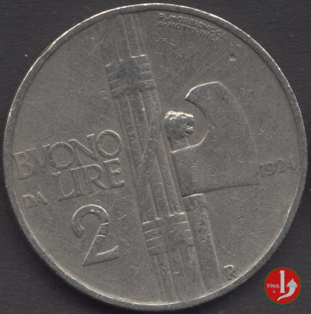 Buono da 2 lire 1924 (Roma)