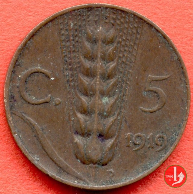 5 centesimi spiga 1919 (Roma)