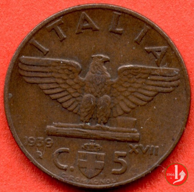 5 centesimi impero rame 1939 (Roma)