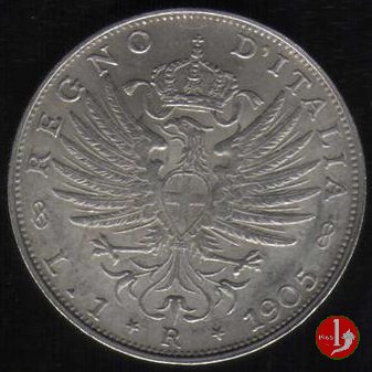 1 lira aquila sabauda 1905 (Roma)