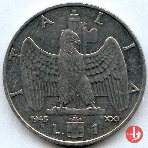 1 lira Impero 1943 (Roma)