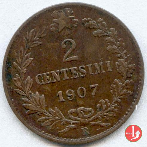 2 centesimi valore 1907 (Roma)