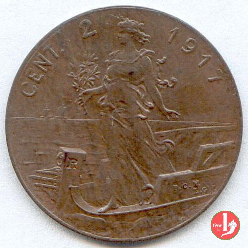 2 centesimi prora 1917 (Roma)