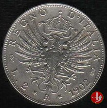 2 lire aquila sabauda 1902 (Roma)