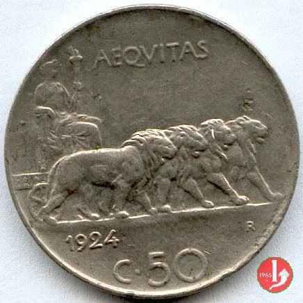 50 centesimi leoni 1924 (Roma)