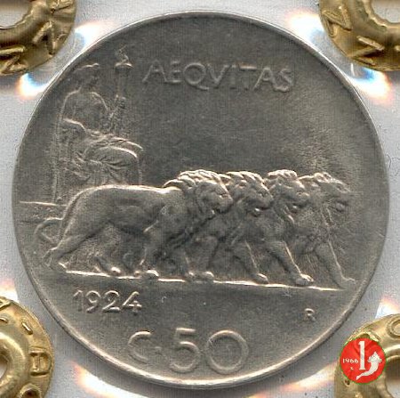 50 centesimi leoni 1924 (Roma)