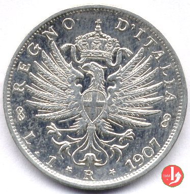 1 lira aquila sabauda 1907 (Roma)