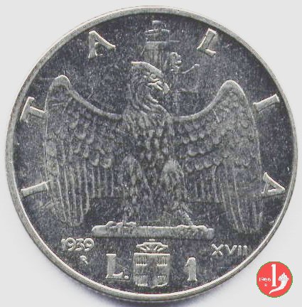 1 lira Impero 1939 (Roma)