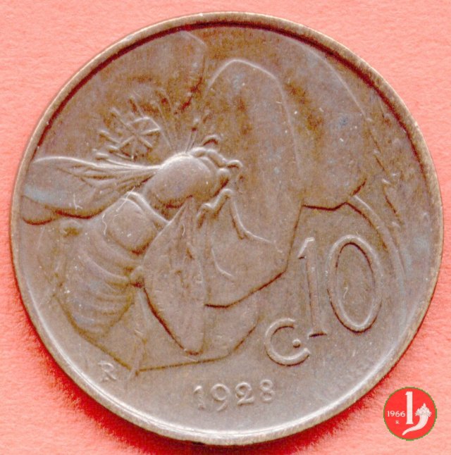 10 centesimi ape 1928 (Roma)