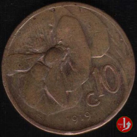 10 centesimi ape 1919 (Roma)