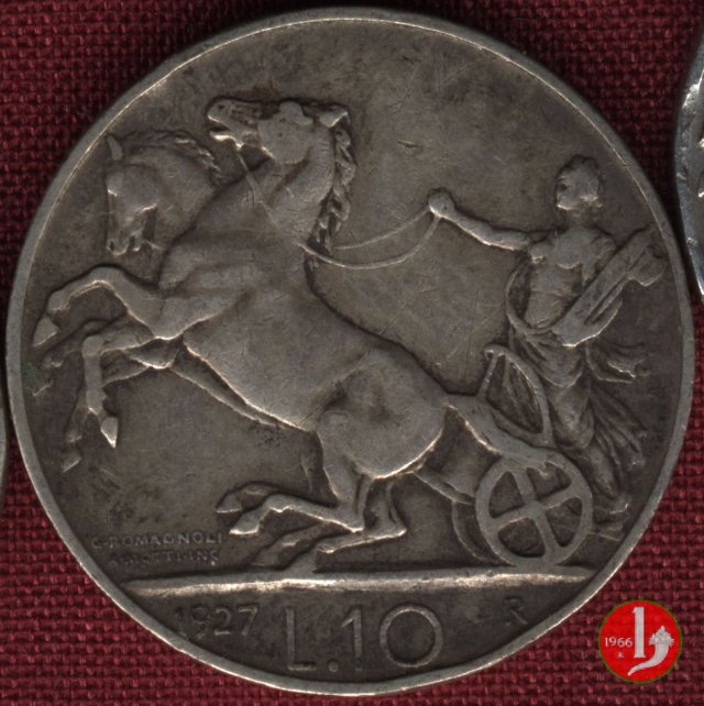 10 lire biga 1927 (Roma)