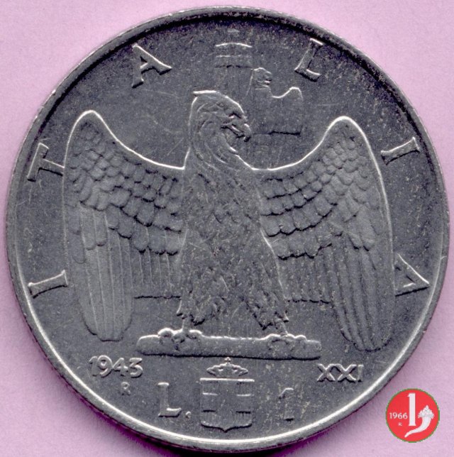 1 lira Impero 1943 (Roma)