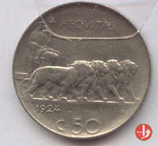 50 centesimi leoni 1924 (Roma)