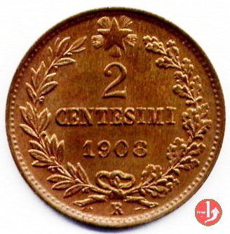 2 centesimi valore 1908 (Roma)