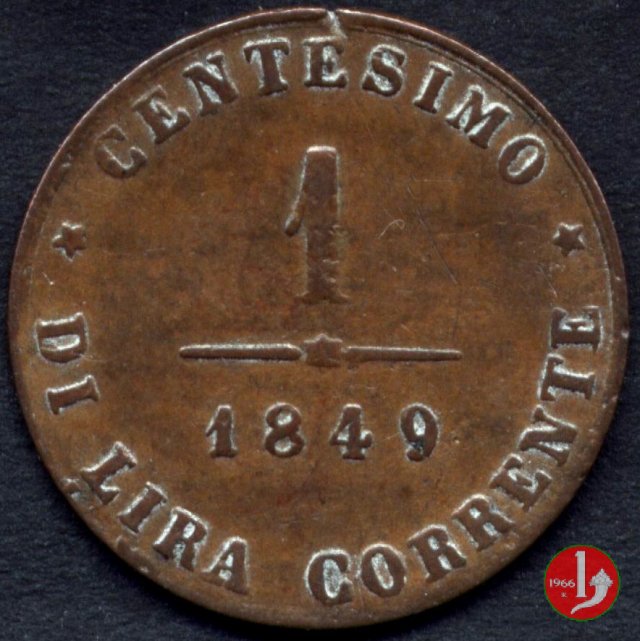 1 centesimo di lira corrente 1849 (Venezia)