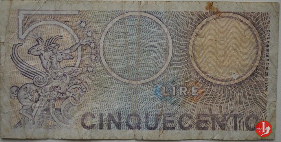 500 Lire Testa Di Mercurio