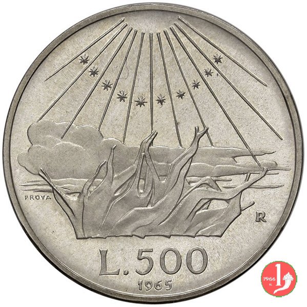 prova 500 lire 1965 Dante